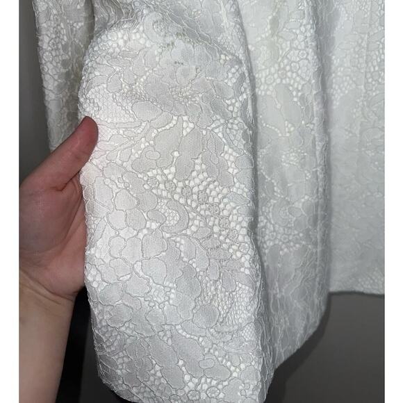 Rebecca Vallance NWT Hariet Blazer Mini Dress Ivory Lace Size US 4 Pearl Buttons - Picture 8 of 10